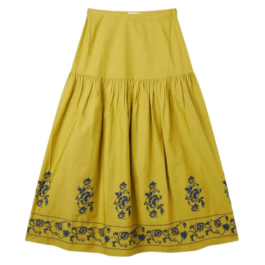 100% Cotton Embroidery Maxi/Long Skirts for Women - SMERA MART