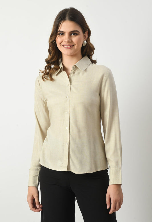 100% Viscose Full Sleeve Casual Shirt for Women - SMERA MART