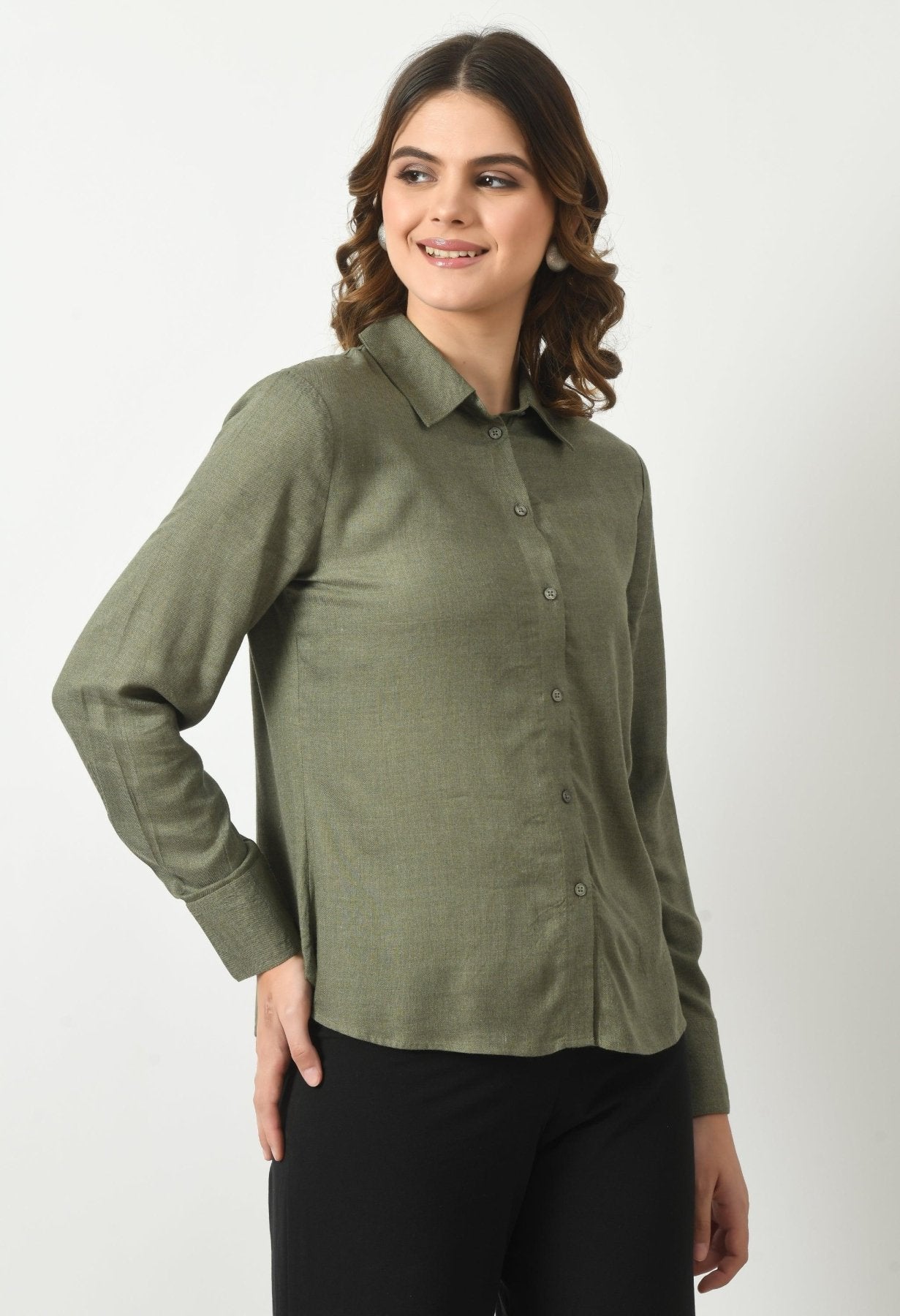 100% Viscose Full Sleeve Casual Shirt for Women - SMERA MART