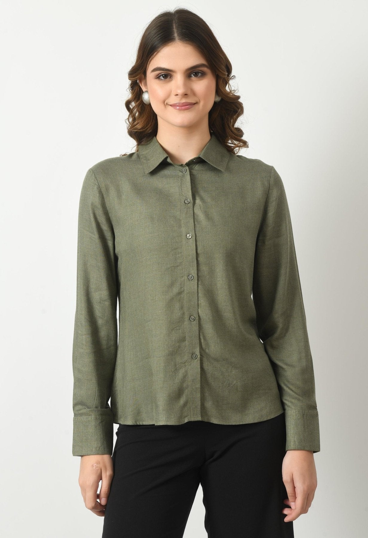 100% Viscose Full Sleeve Casual Shirt for Women - SMERA MART