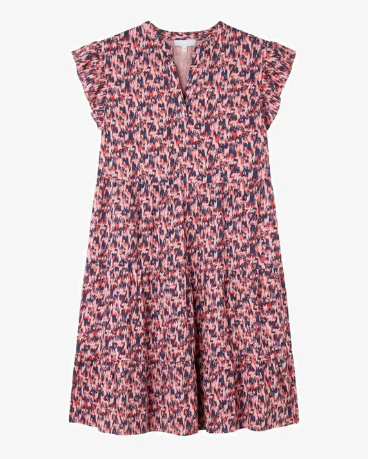 Women 100% Viscose Amber Print Loose Fit Midi Dress - SMERA MART